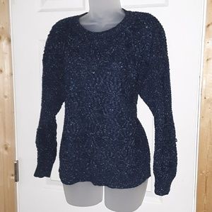 Navy Cable Sweater